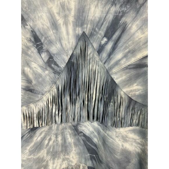 What goes Around Comes Around Goat Leather Fringed Vest Festival Boho Hippie M - Picture 12 of 12